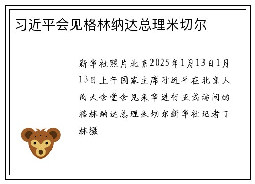 习近平会见格林纳达总理米切尔